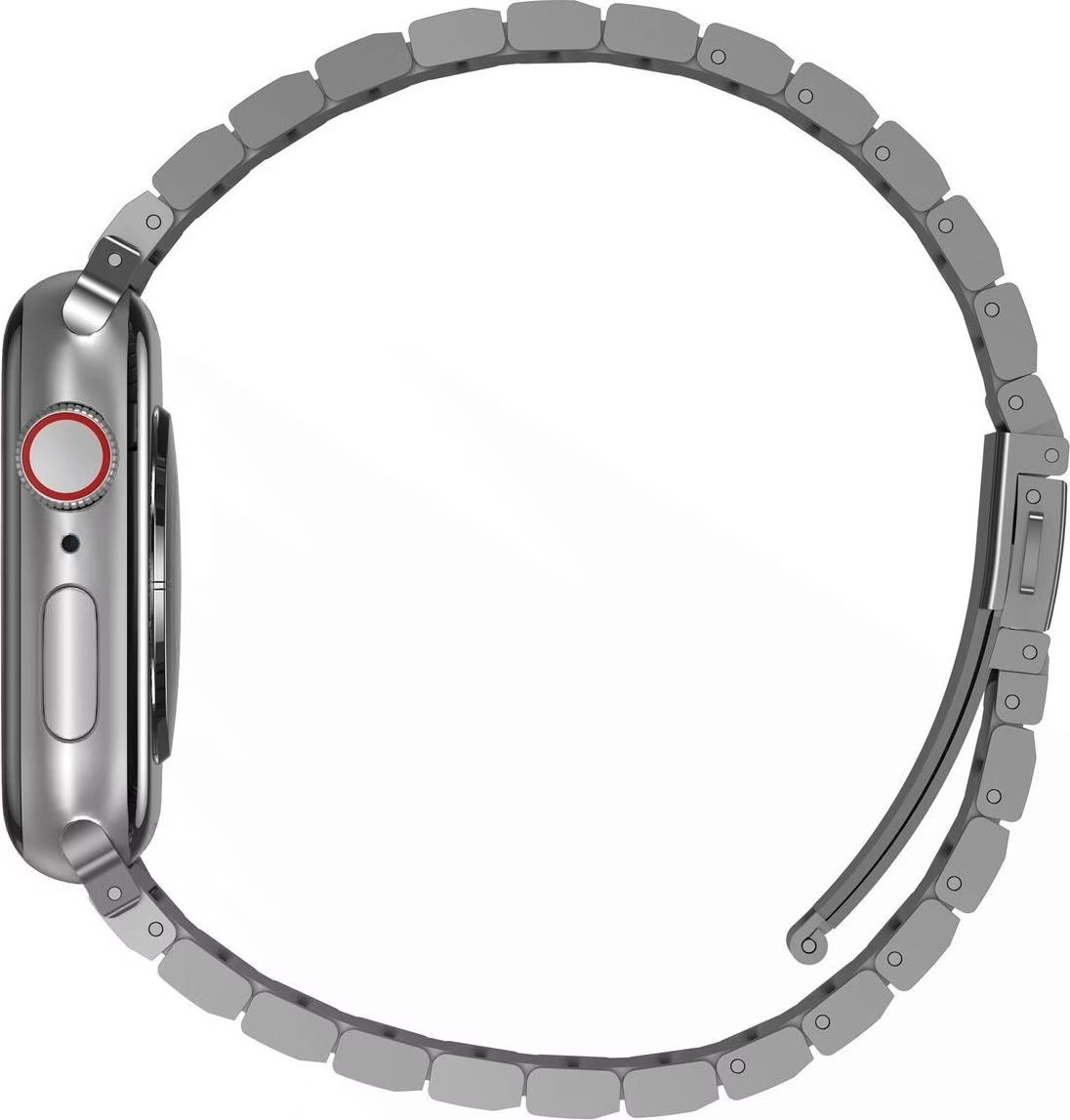 Strova Mag Apple Watch (49/46/45/44 mm) Stainless Steel Armband mit Magnet-Verschluss (UNIQ-49MM-STRVMSIL) - Silber