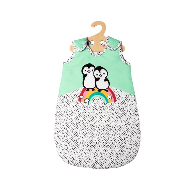 Puppenschlafsack - Pinguin Pünktchen - Größe 35 - 45 cm
