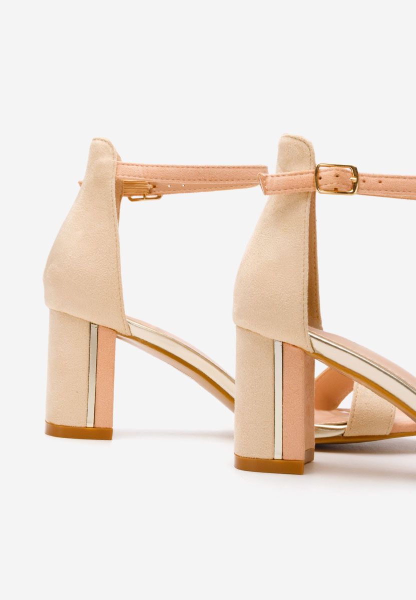Sandales à talon épais beige Lucynda V2