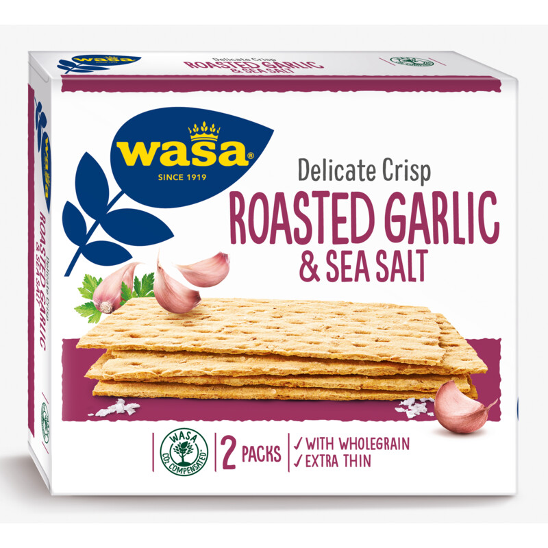Wasa Delicate crisp roasted garlic & sea salt