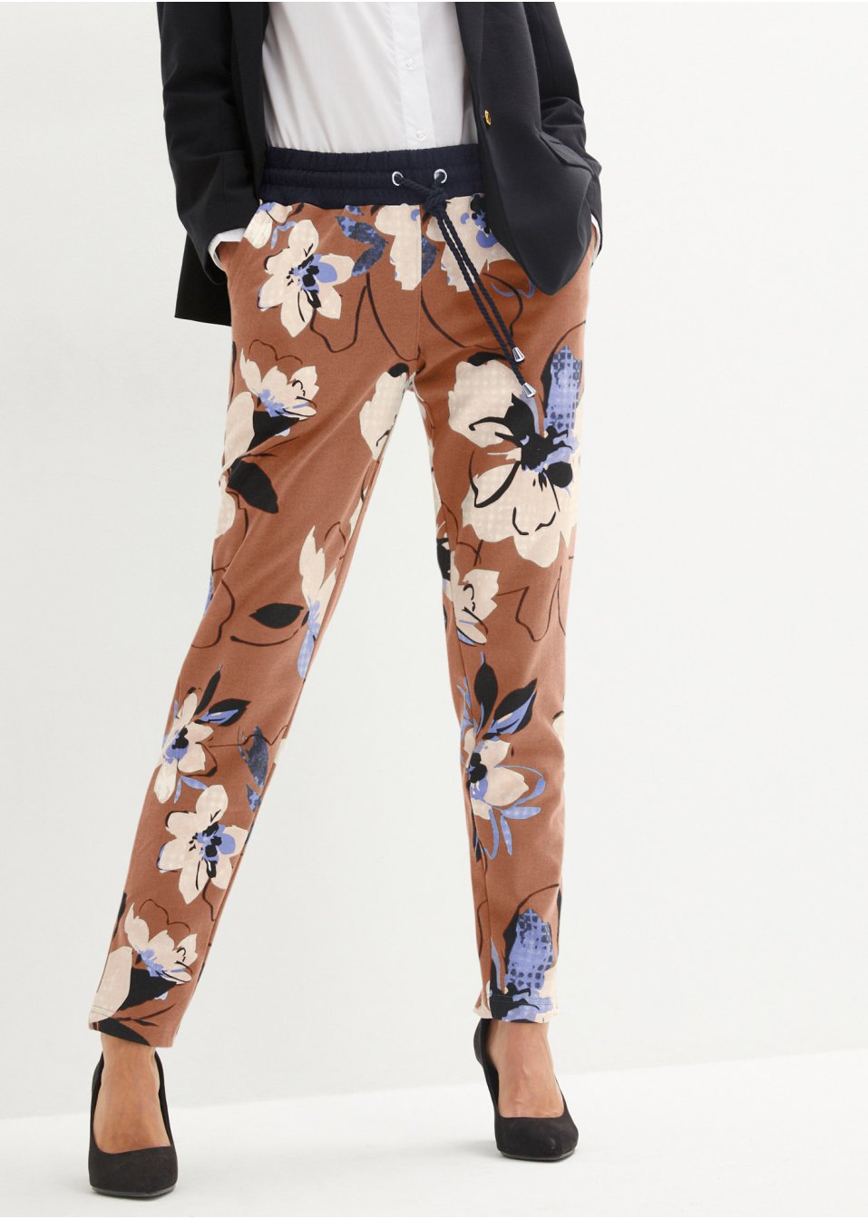 Pantalon sweat à imprimé floral