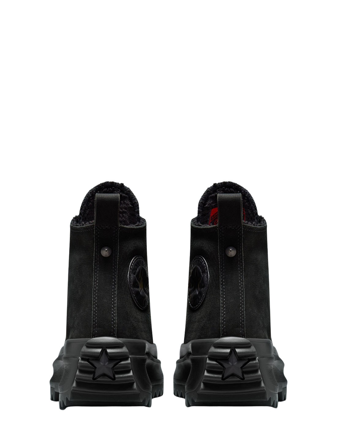 converse Sneakers compensées montantes femme run star hike hi cuir noir