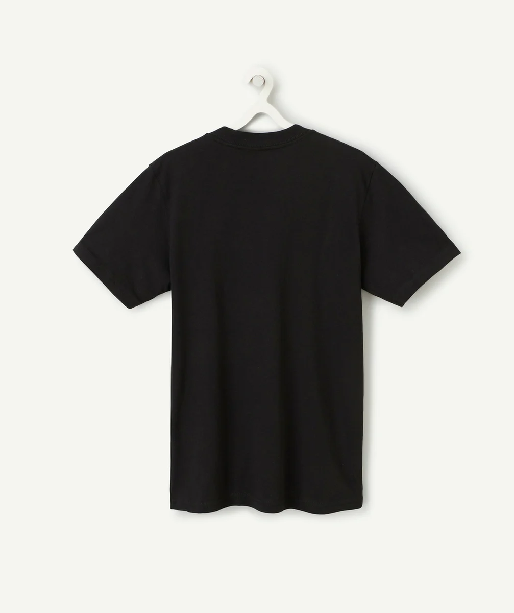 VANST-SHIRT LEFT CHEST EN COTON NOIR AVEC LOGO VANS BLANC