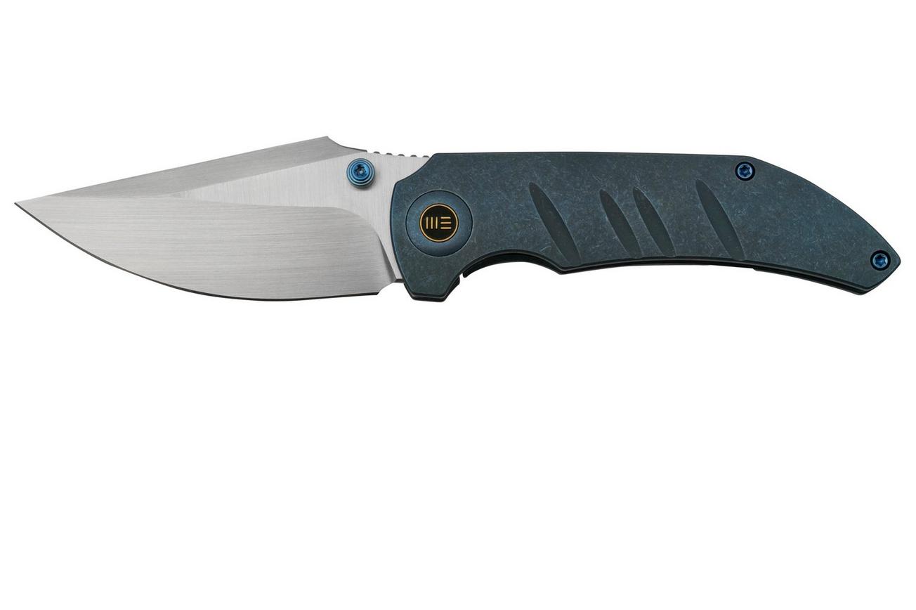 WE Knife Riff-Raff Blue Titanium, Satin CPM 20CV WE22020B-2 zakmes, Matt Christensen design