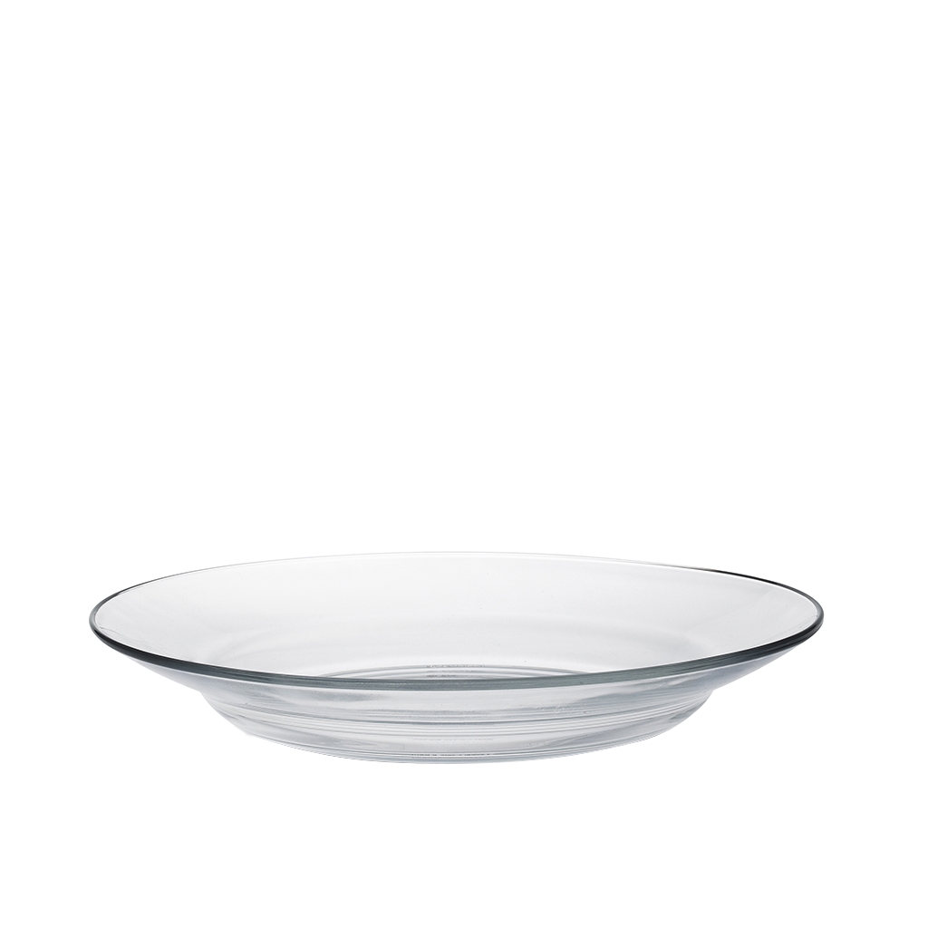 Lys - Assiette creuse 23 cm  en verre coloré (Lot de 6)