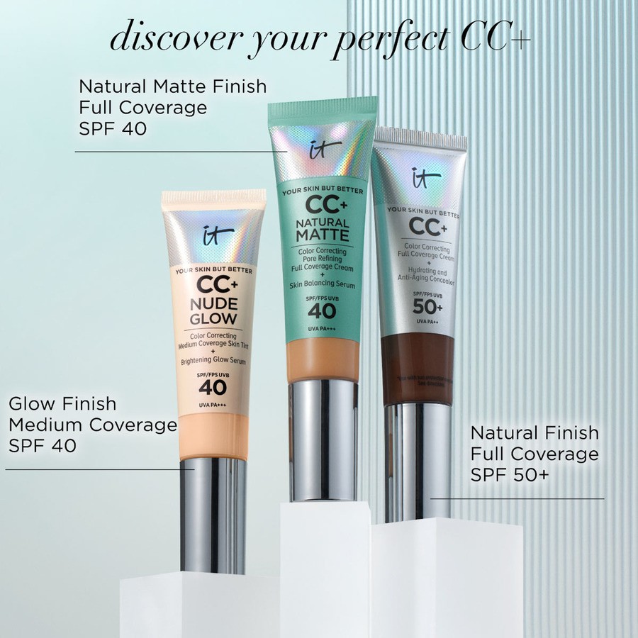 It Cosmetics CC+ Cream Natural Matte Foundation For Oily Skin SPF40 Fair Light 32ml