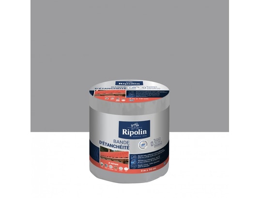 RIPOLIN - Recharge pistolet à colle Bande d'étanchéité adhésive , 3 m x 10 cm, gris