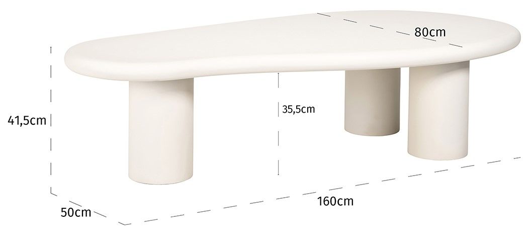 Salontafel 211696 Bloomstone B160 x D80 x H41.5 cm