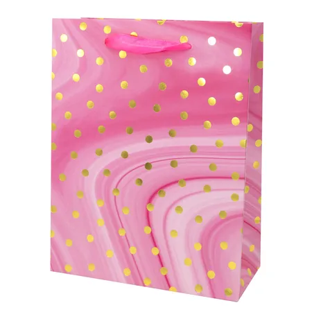Idena Geschenktasche Dot/pink 18x23x8cm FSC-Mix