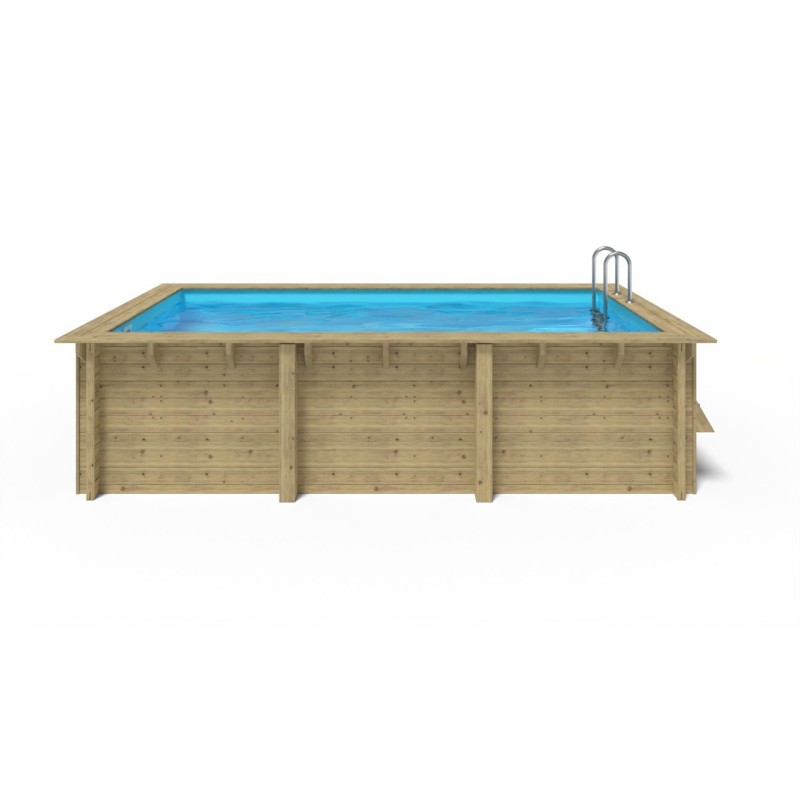 Piscine de jardin en bois - 5x3 x h.1,25m - rectangulaire