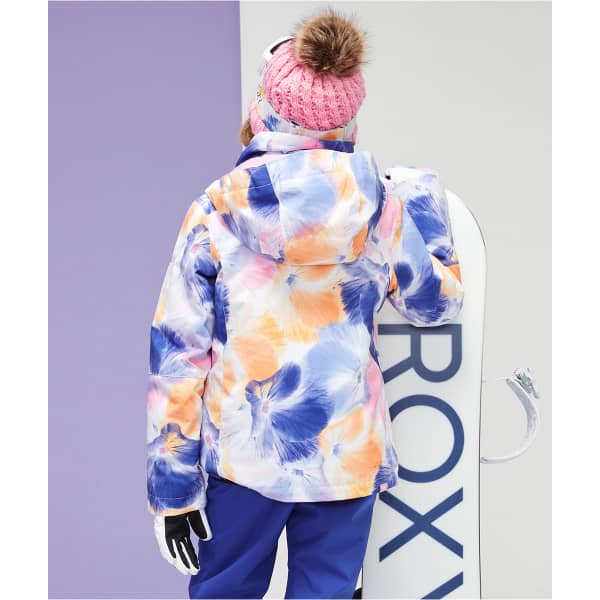 Veste de ski ROXY JETTY GIRL JK SNJT BRIGHT WHITE PANSY PANSY RG