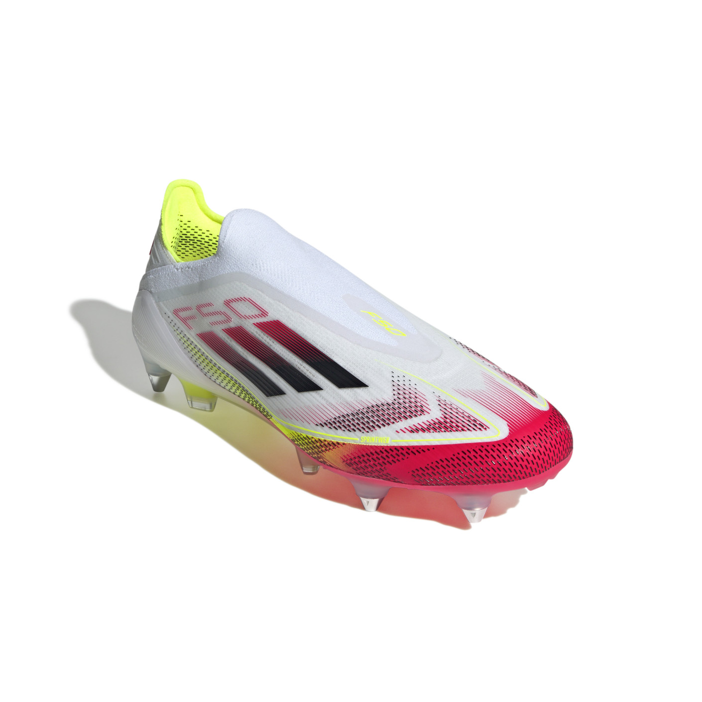 Adidas F50 Elite Veterloze IJzeren-Nop Voetbalschoenen (SG) Wit Rood Zwart Geel