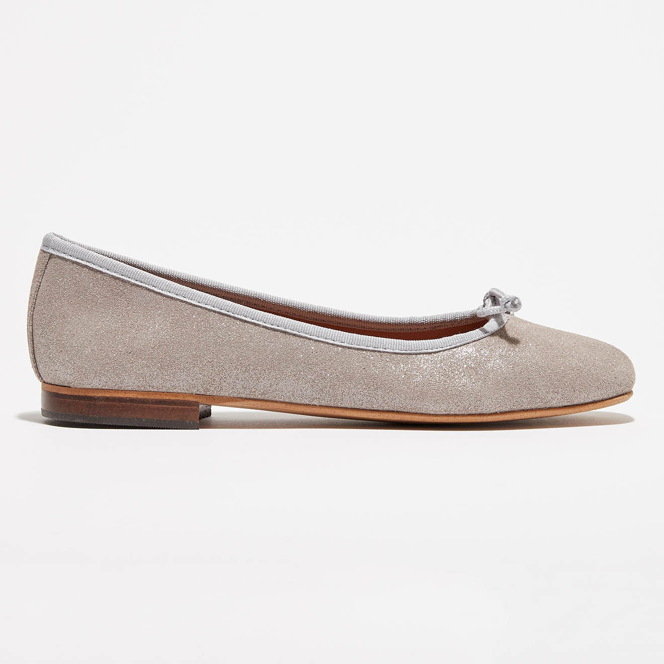 Quartier Latin Ballerines en Velours de Cuir irisé Irene grises