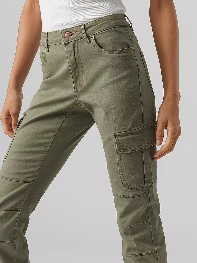 VERO MODA Cargohose VMIVY olive