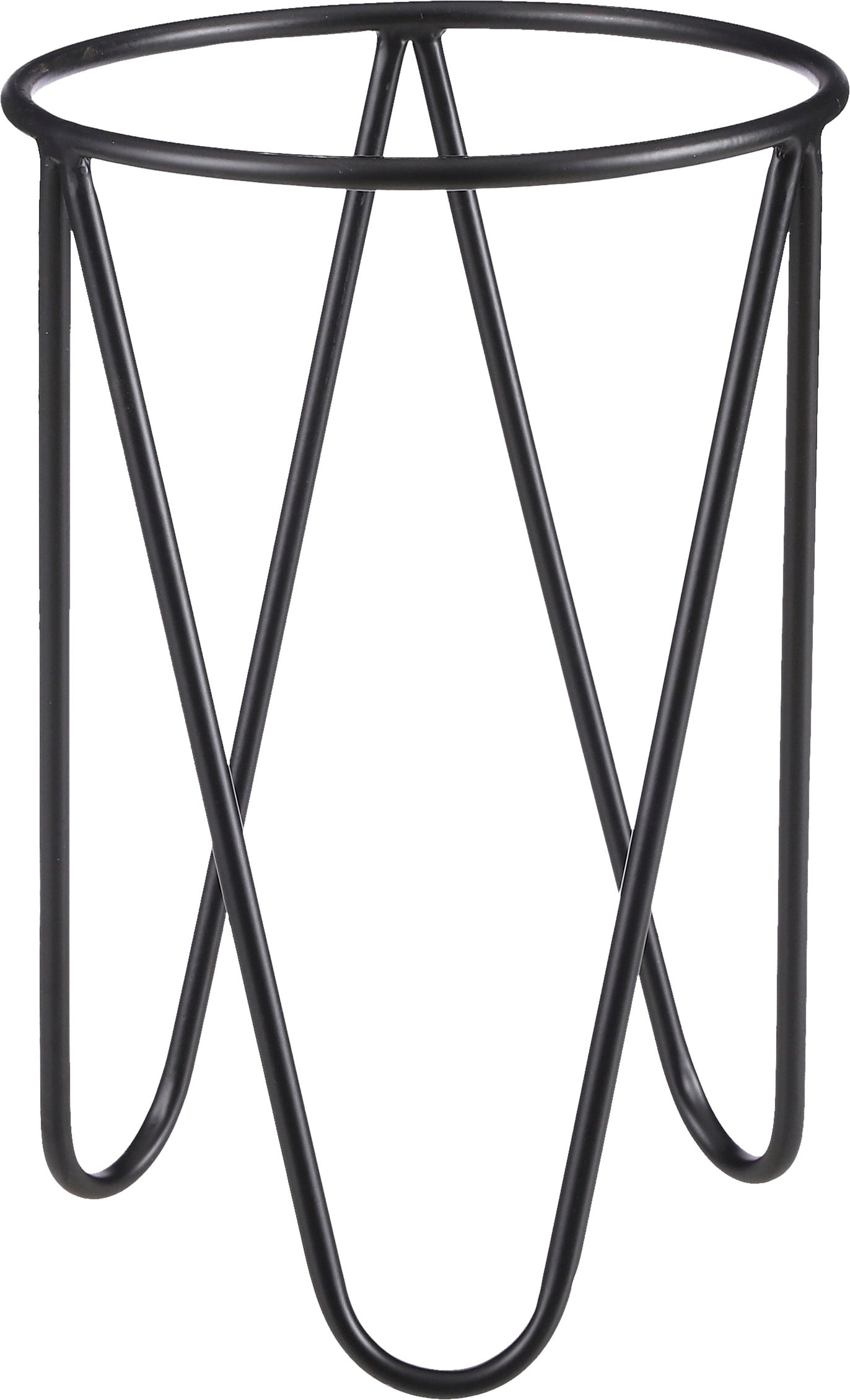 Mica Decorations plantenstandaard zwart D 21,5 H 32 cm