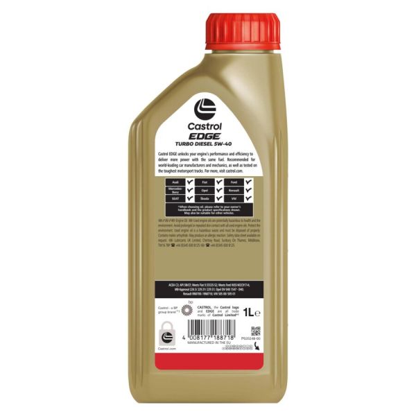 Castrol Óleo Motor Edge Turbo Diesel Titanium 5W-40 1L
