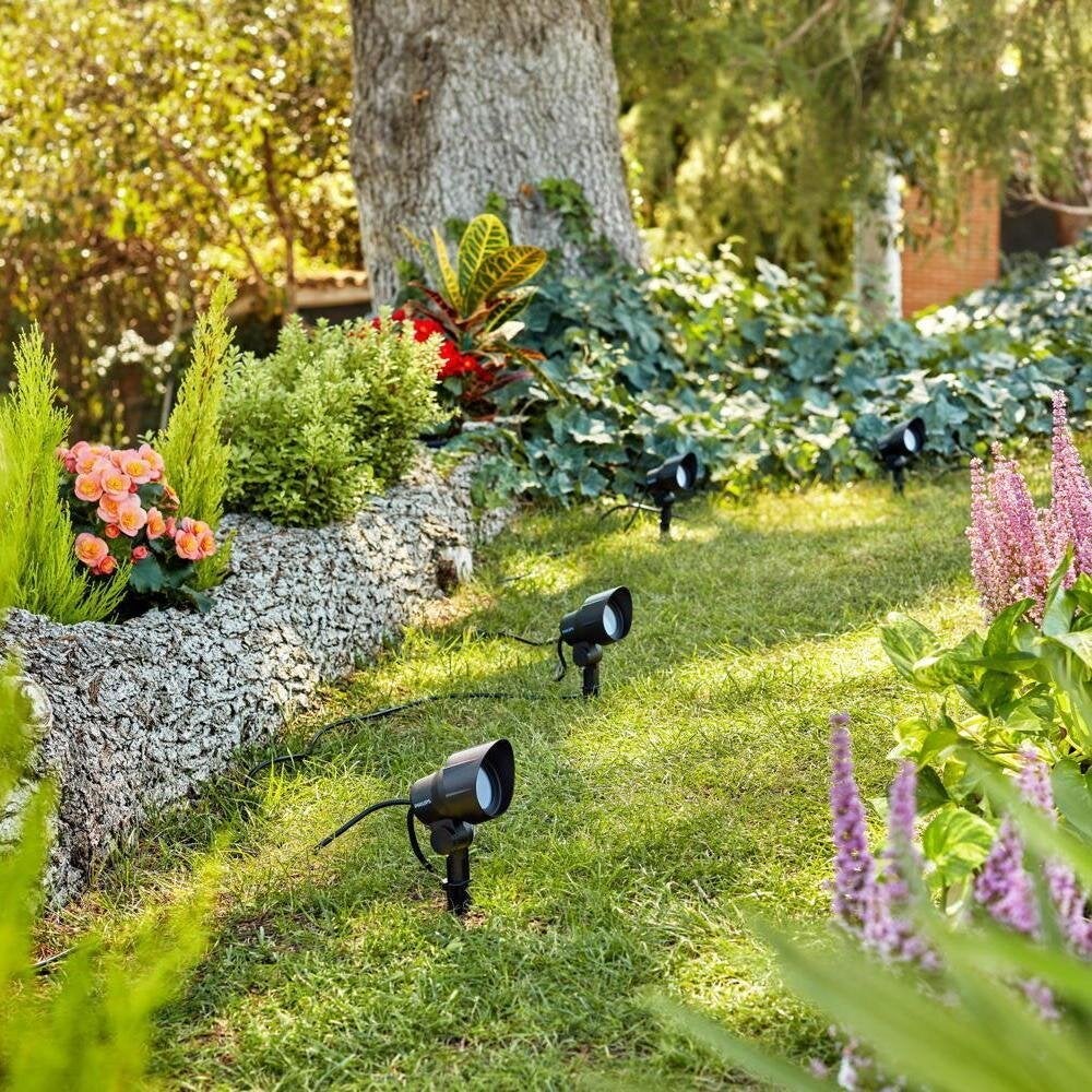 Philips LED grondspot Gardenlink verlengstuk in zwart 6W 600lm IP44