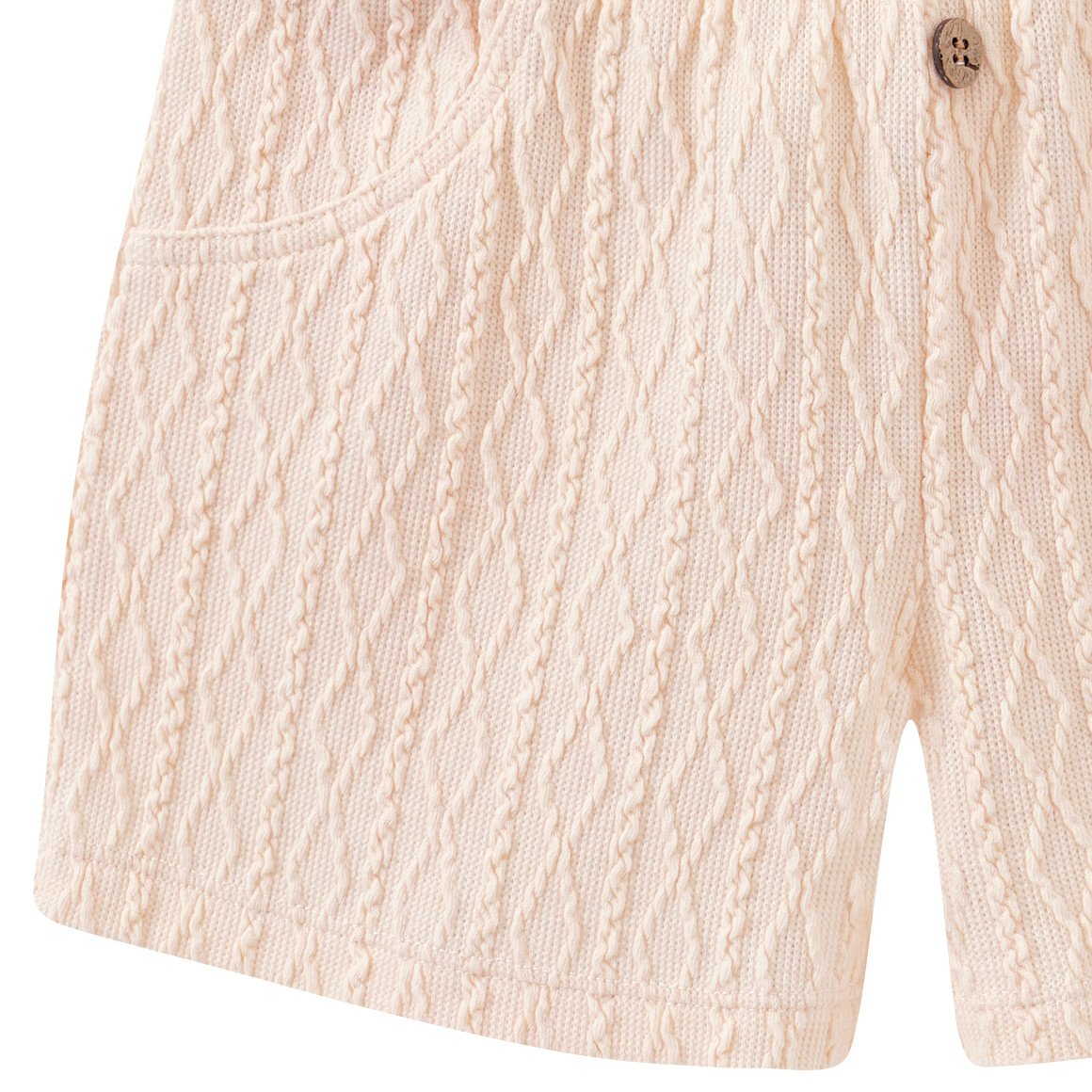 Topomini Baby Shorts mit Strukturmuster hellbeige