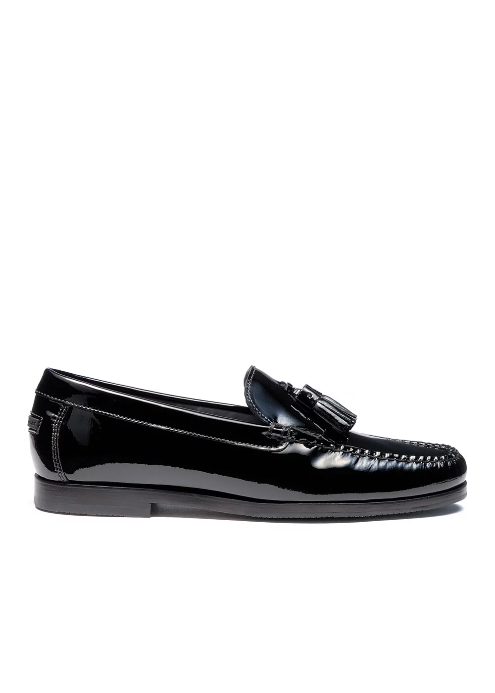 MOCASSIN P.TASSEL VERNIS NOIR
