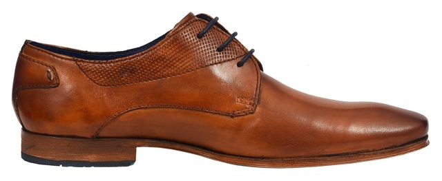 bugatti Schnürschuh  , Blockabsatz, Abendschuh, Businessschuh in eckiger Karreeform