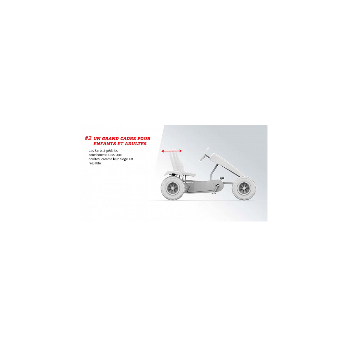 Kart à pédales avec xl-frame b.super yellow