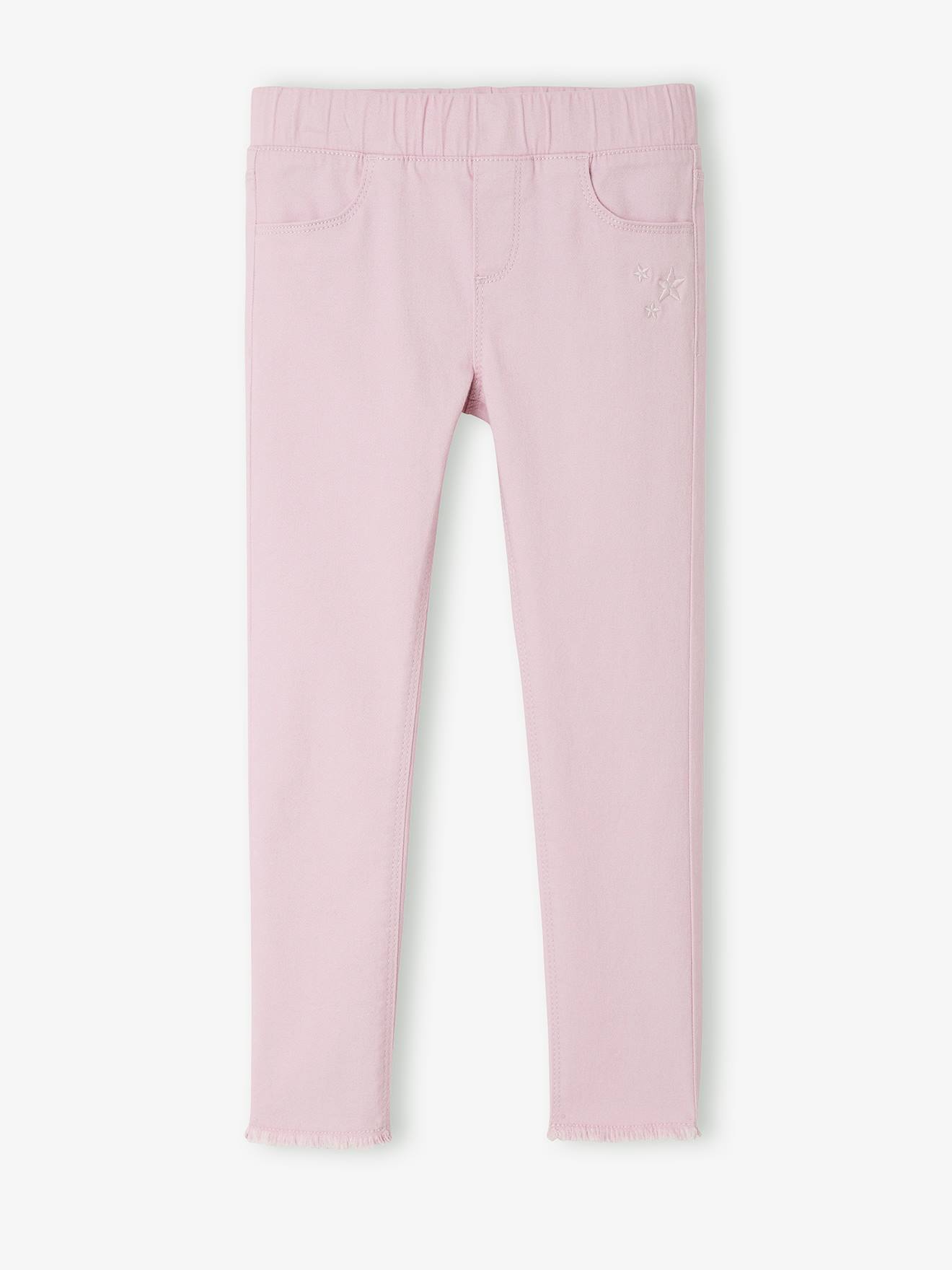 Calças legging coloridas para meninas, cor marrom claro lisa