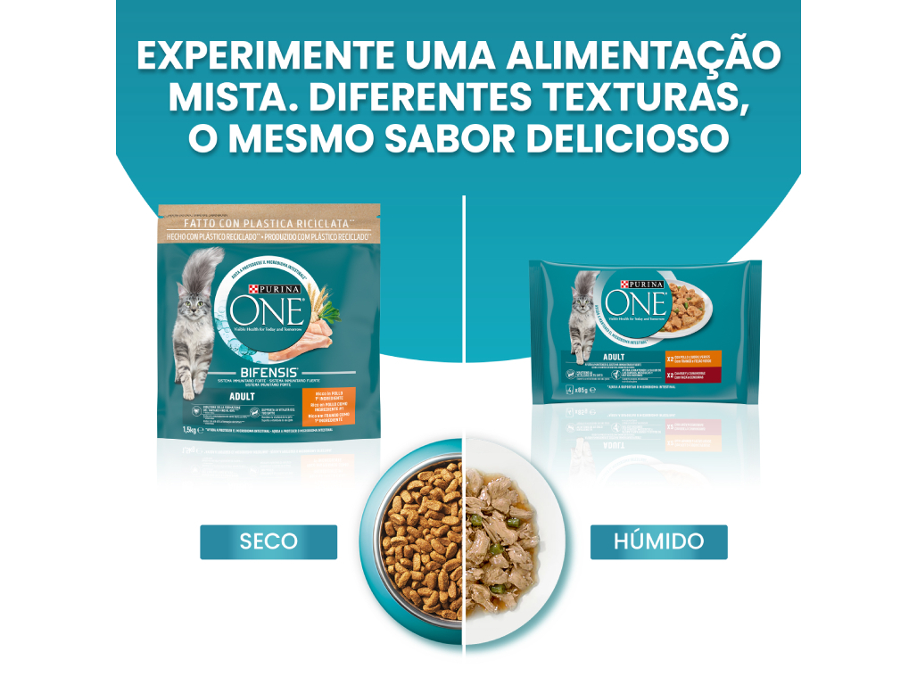 COMIDA HÚMIDA PARA GATO PURINA ONE ADULT 4X85G