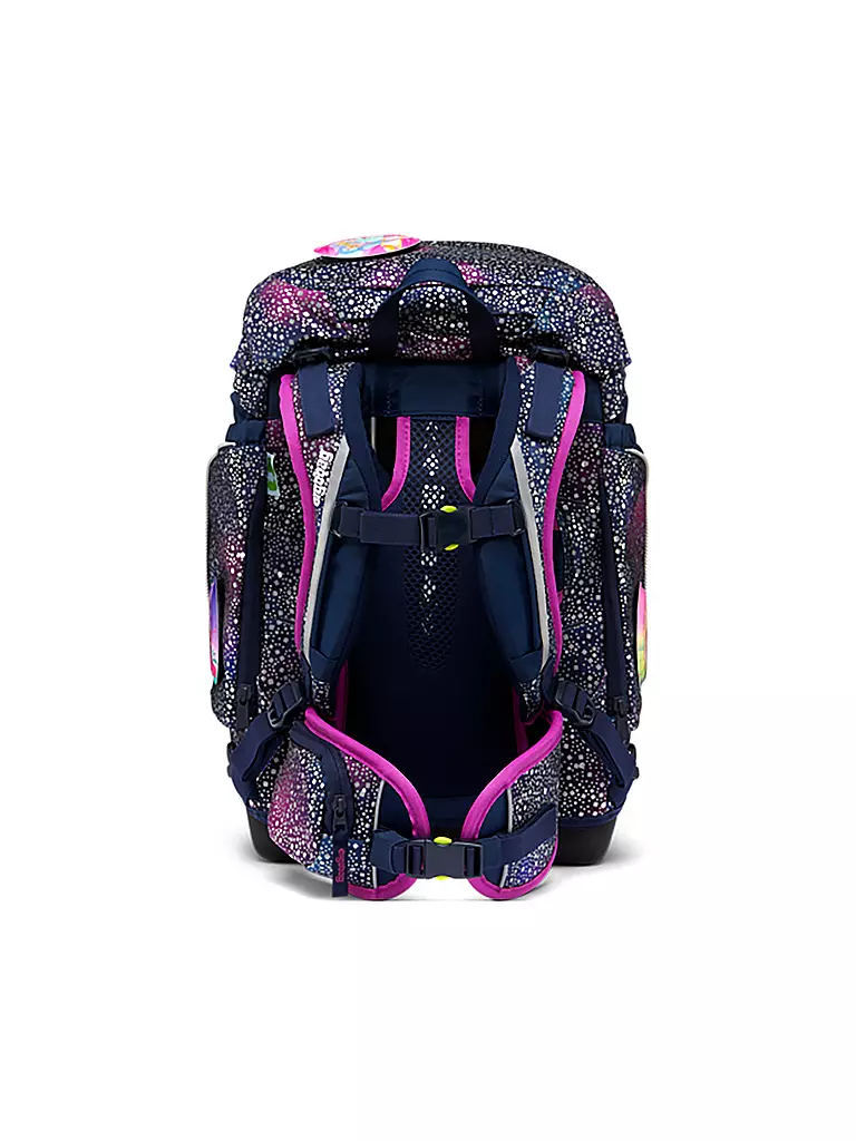 ERGOBAG Schultaschen Set 6tlg PACK Reflex Glow - Bärlaxy lila