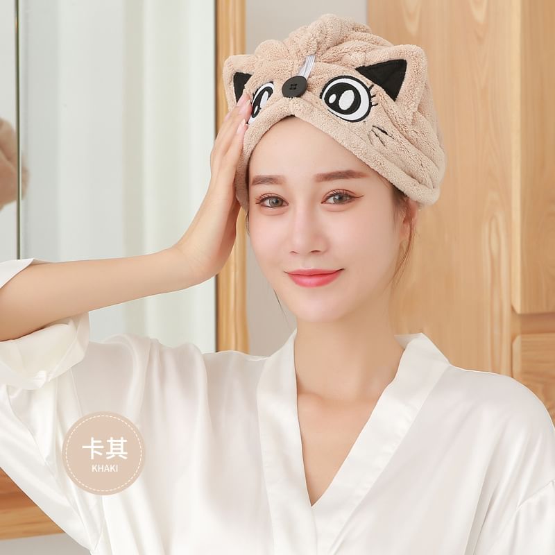 Choyu - Kattenkoraal fleece haarhanddoek / set