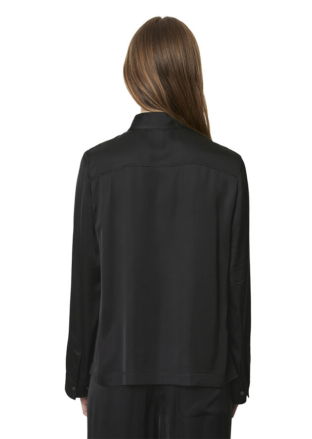 Marc O’Polo Blouse, casual fit, kent collar, lo Black