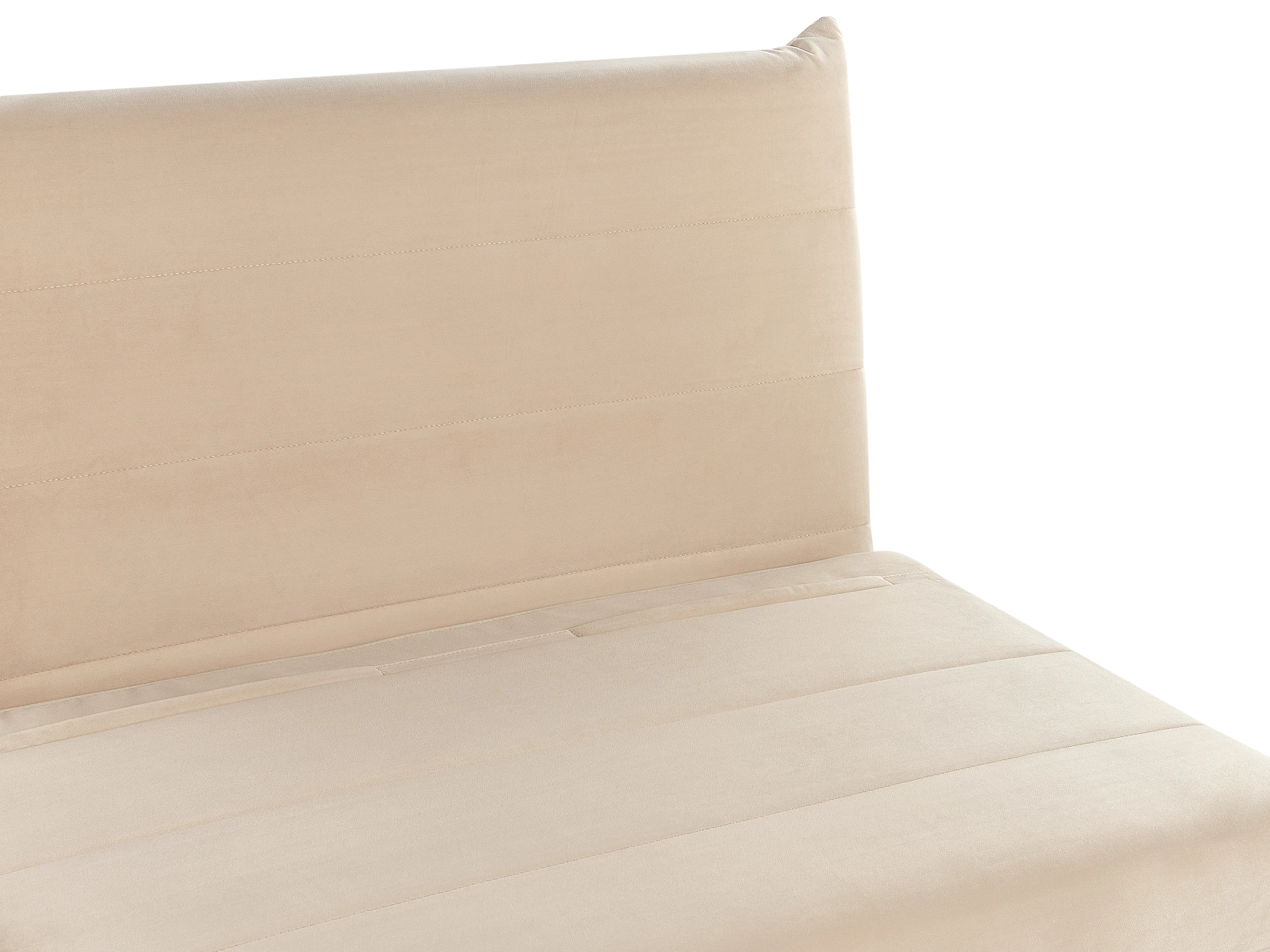 Eenpersoons slaapbank SETTEN Fluweel Zandbeige