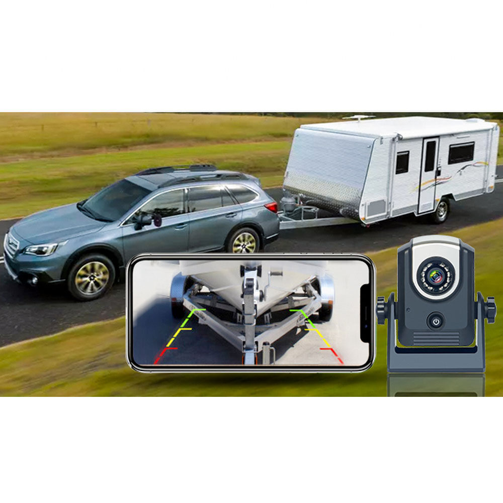 Magnetische 2.4GHz WiFi Funk Auto Rückfahr Kamera mit Nachtsichtfunktion   Einparkhilfe (iOS / Android) PKW / Wohnmobil / Anhänger (IP68)
