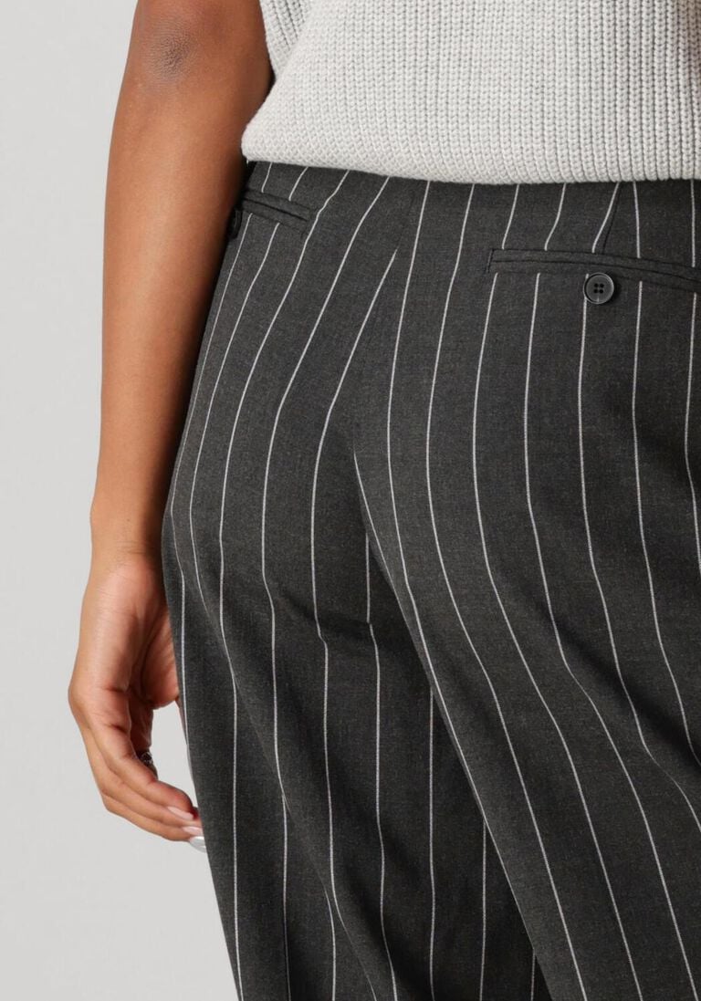grijze co'couture pantalon prescilla pin pleat long pant