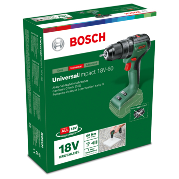 Bosch 18V accuklopboor UniversalImpact (zonder accu)