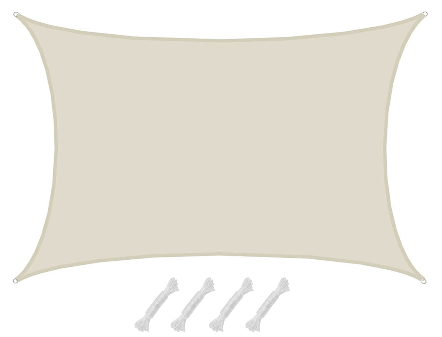 AMANKA 7x5m beige Polyester waterdicht schaduwdoek