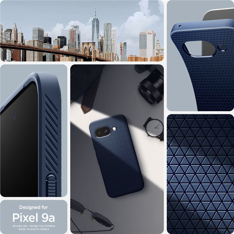 Google Pixel 9a Liquid Air Case Gummi Hülle (ACS09040) - Navy (Matt)