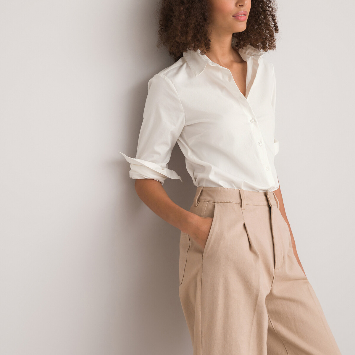 COLEÇÕES LA REDOUTE<br>Camisa de manga comprida ajustada