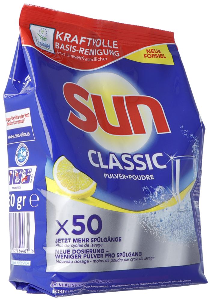SUN Geschirrspüler Pulver Plv Refill Lemon Btl 950 g