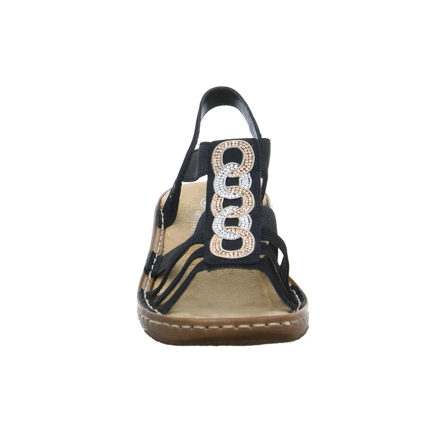 RIEKER Sandalette Schwarz Lederimitat