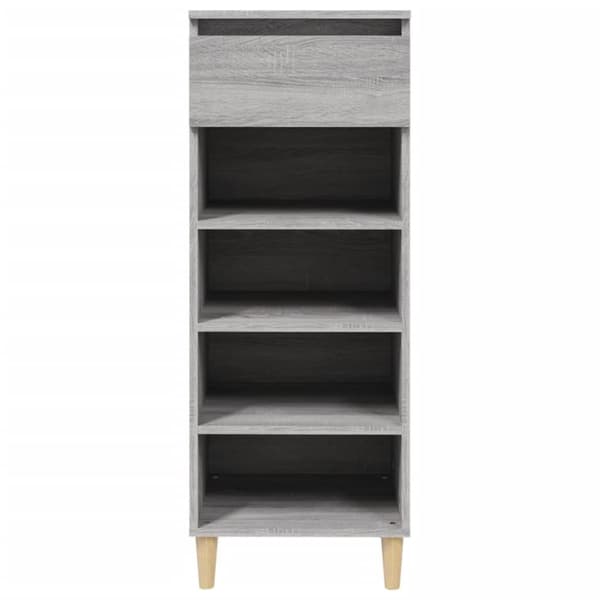 vidaXL Skoskap grå sonoma 40x36x105 cm konstruert tre