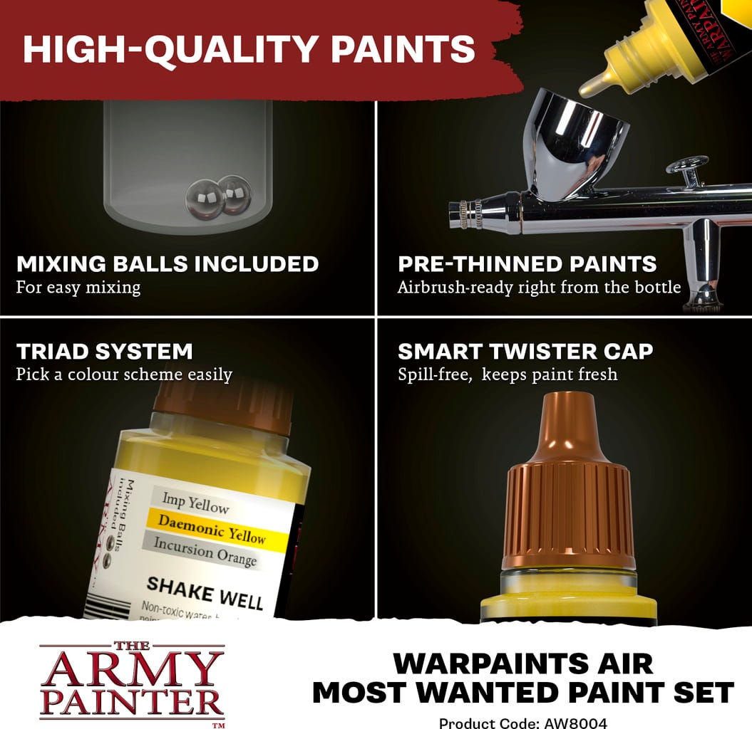 The Army Painter  Warpaints Air Most Wanted Set    Deine Geheimwaffe für perfekte Miniaturen!