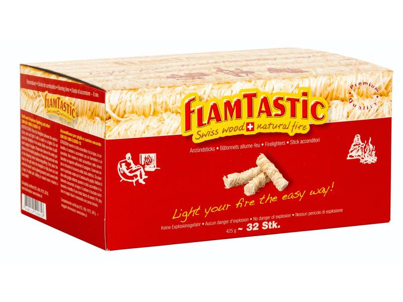 Flamtastic Grillanzünder 425 g Feueranzünder zum raschen Anzünden von Holz und Holzkohle