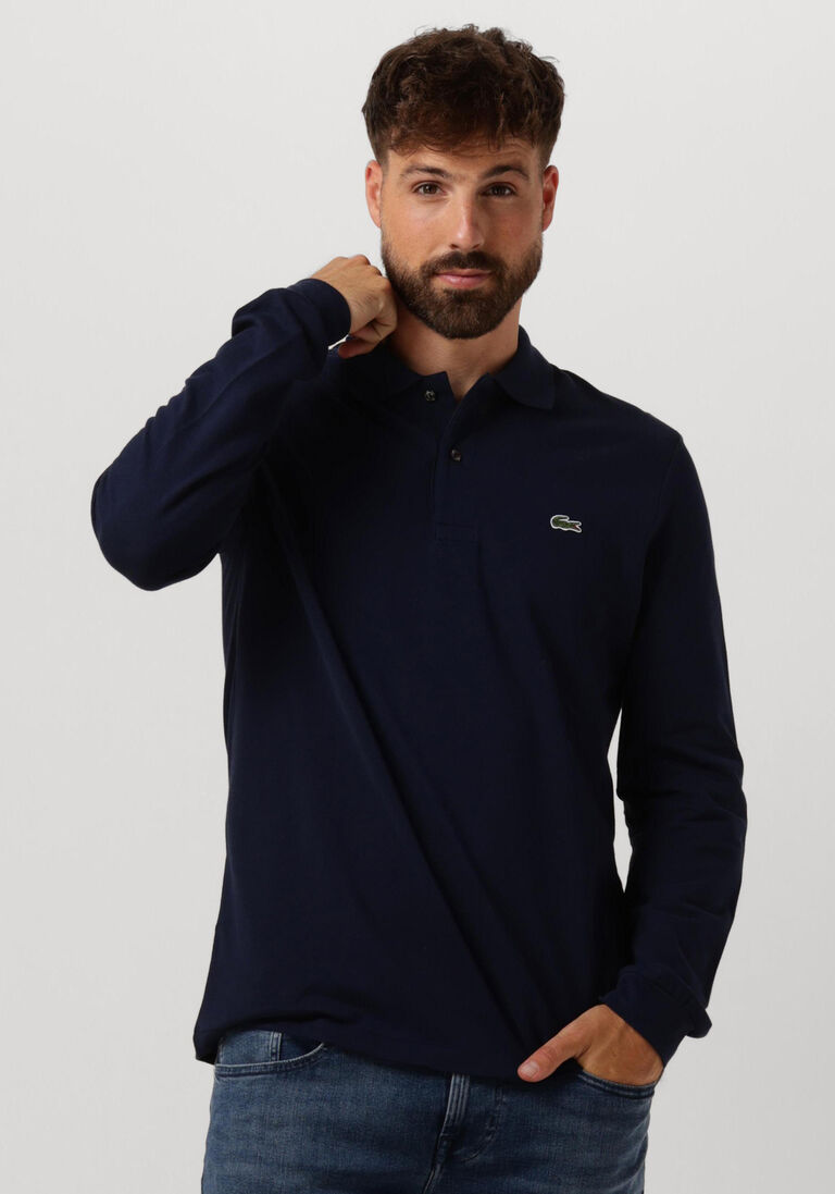 LACOSTE donkerblauwe lacoste polo 1hp2 men long sleeved best polo