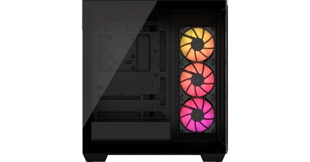 Corsair3500X ARGB midi tower behuizing  (Zwart | 2x USB-A | 1x USB-C | RGB | Tempered Glass)