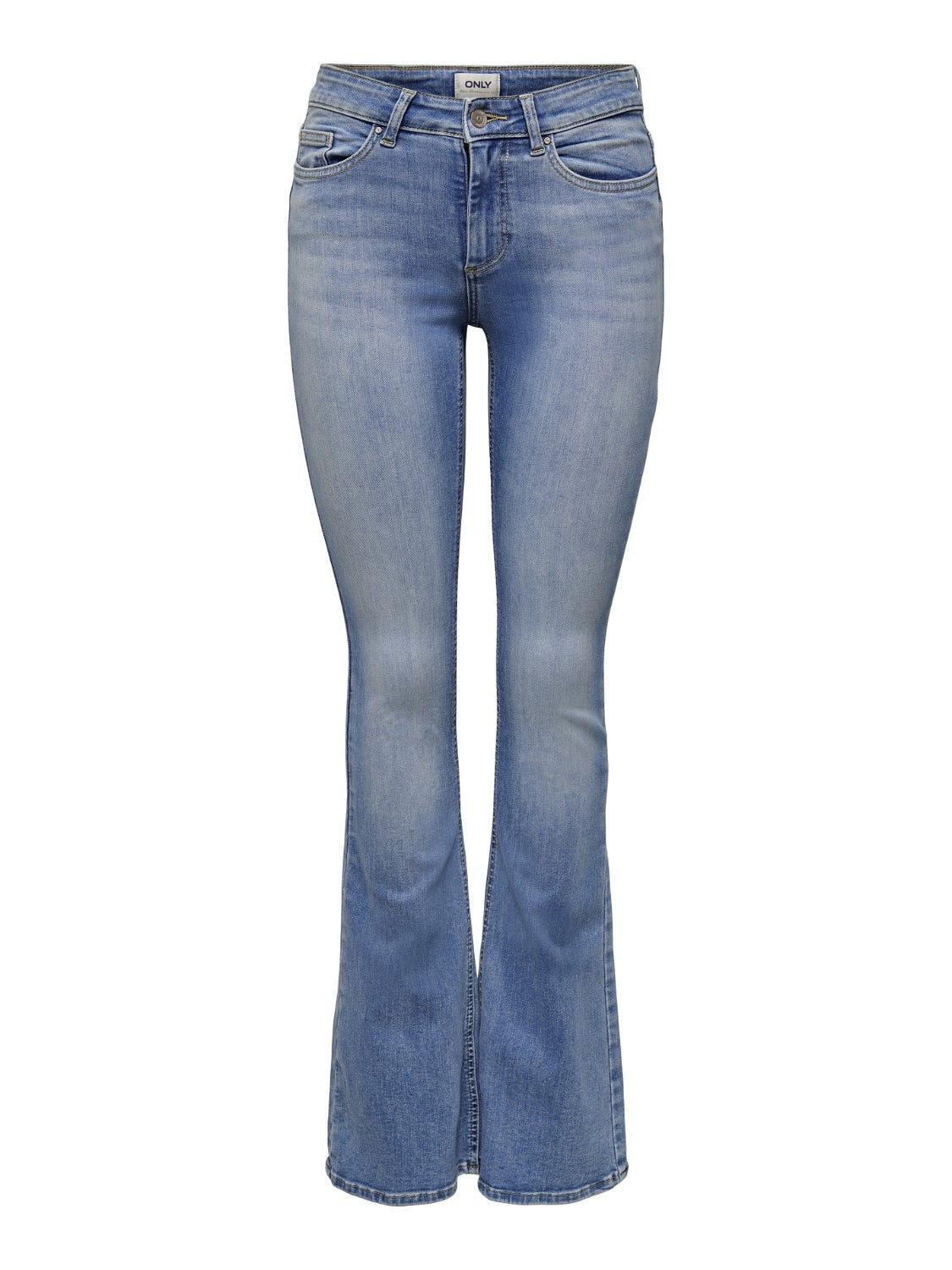 ONLBLUSH Mittlere Taille Ausgestellt Jeans Light Blue Denim