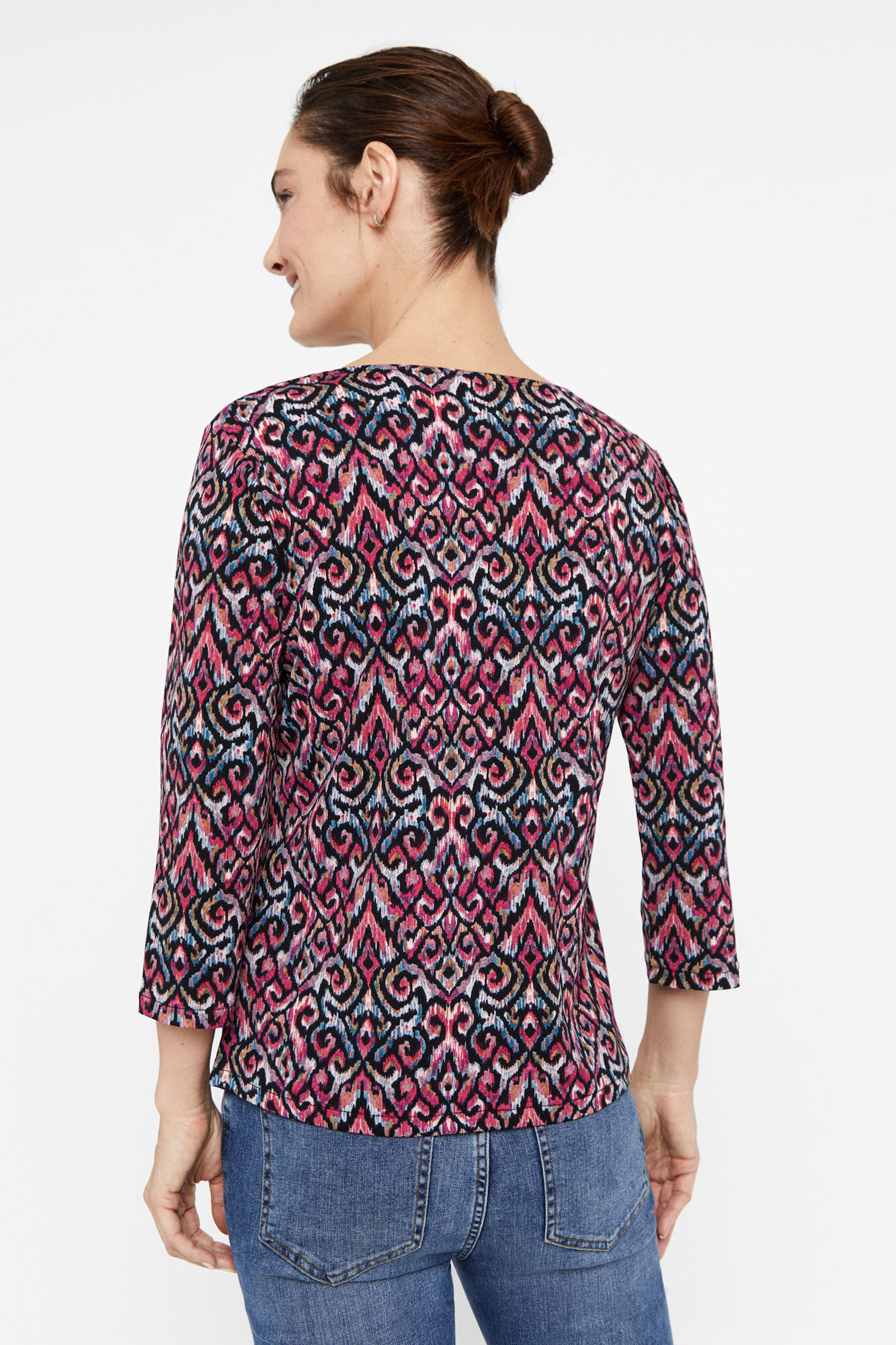 Top de malha estampado - Multicolorido