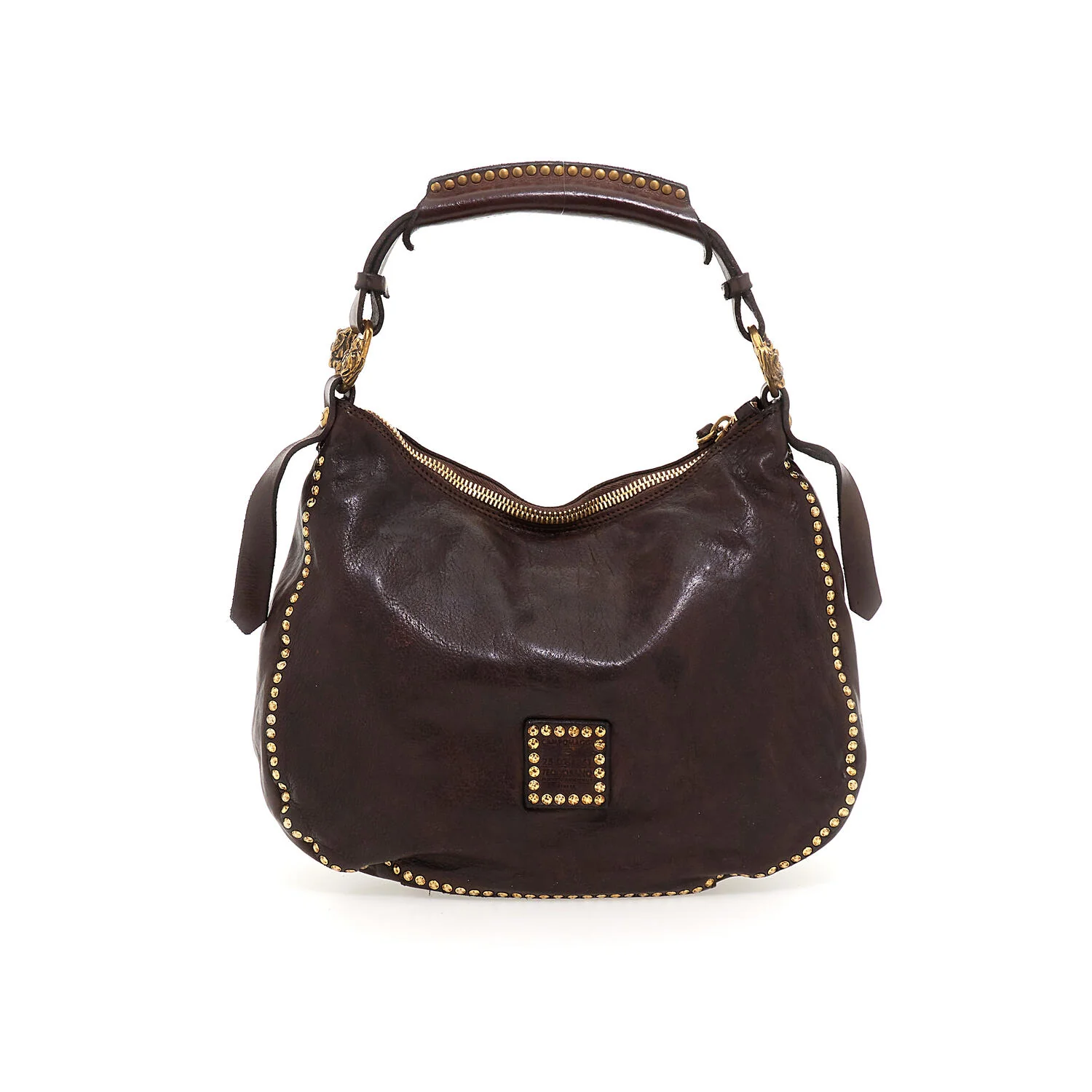 Campomaggi  Skuldertaske med nitter - Dark brown