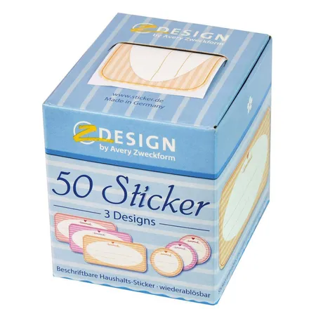 Avery Zweckform Z-Design 56820, Sticker auf Rolle, Homemade, 50 Aufkleber