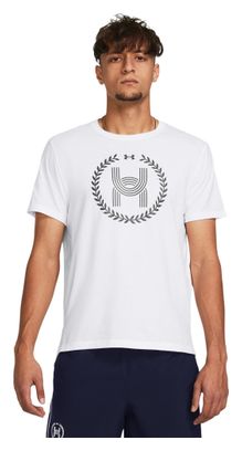 Maillot manches courtes Under Armour Launch Blanc Homme