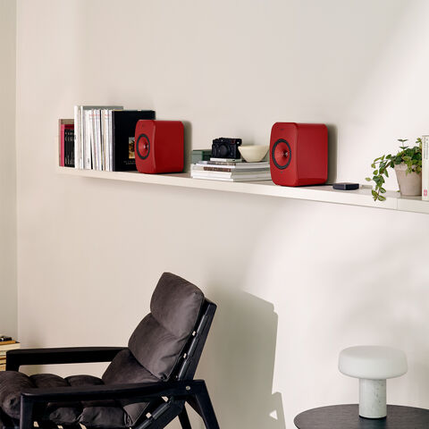 KEF LSX II – supercompacte draadloze hifi-luidspreker Rood